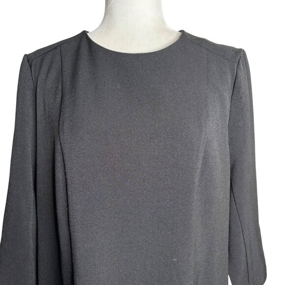 Asos Shift Dress Black Size 14 Red White Houndstooth Pockets Lined Zipper - Picture 2 of 8